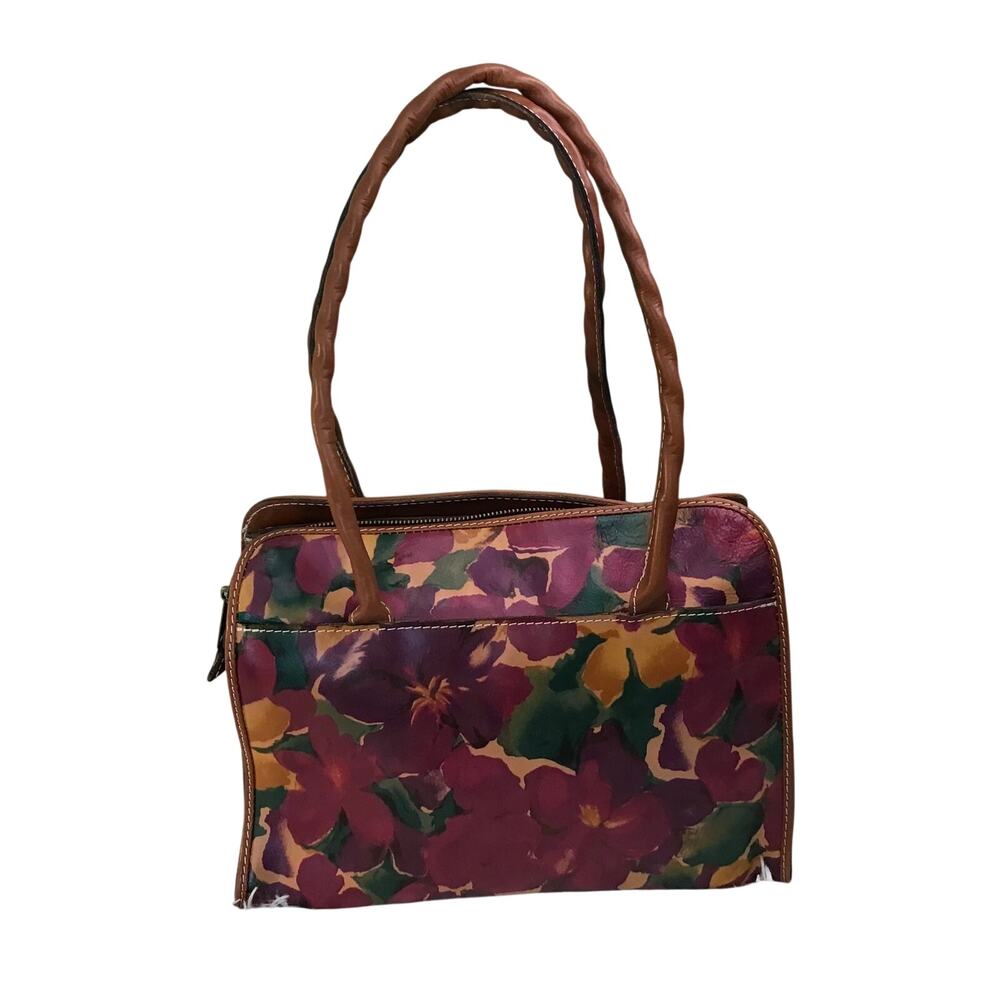 Patricia Nash Bloom Romance Floral Italian Leather Handbag